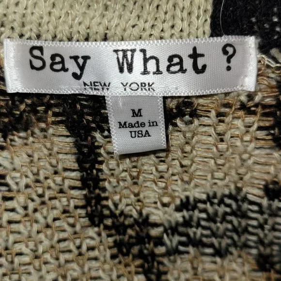 Say What? Animal Print Cardigan Size Medium - Picture 3 of 4